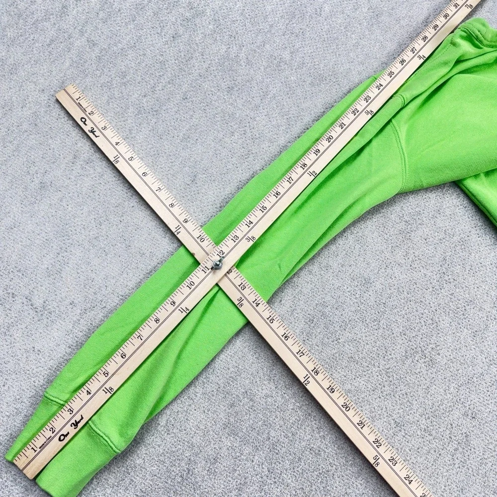 Polo Ralph Lauren Sweatshirt Men Large Lime Green Crewneck Sweater Orange Pony
